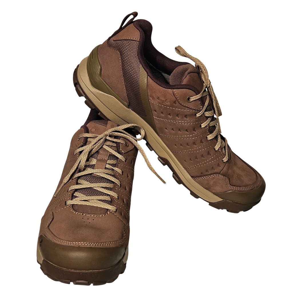 Oboz Bozeman Low Hiking Shoes Mens 11 Brown Nubuck Leather Trail Sneakers